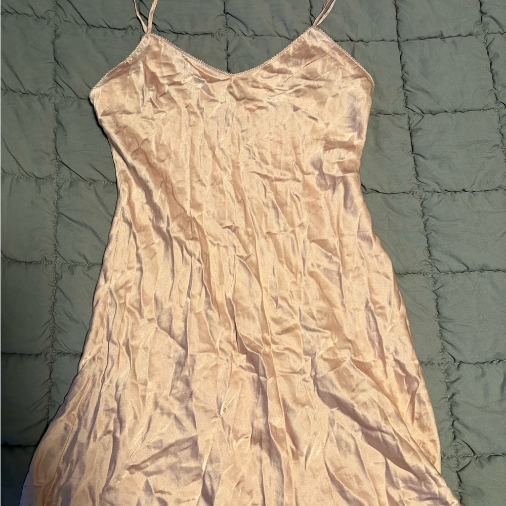 Elegant Pink Slip Dress